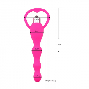 Анальный вибростимулятор розовый 16х2см 47496-MM