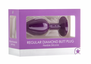 Анальная пробка OUCH! Regular Diamond Butt Plug Purple SH-OU181PUR