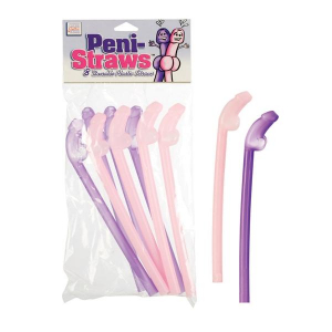 Набор трубочек для коктейля в форме пениса Penis Straws(8шт) 2424-20CDSE