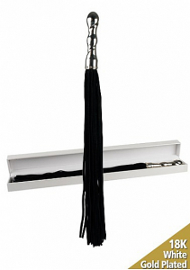 Плетка Luxury Whip18k-Whitegold plated Black SH-OULM002