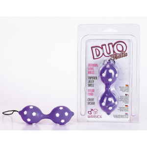 Вагинальные шарики на сцепке Duo Balls Hot Purple 05-128PUSC