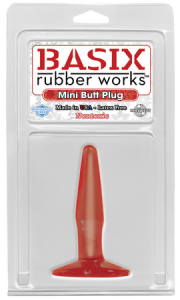 Анальная пробка Basix Rubber Mini Red 426015PD