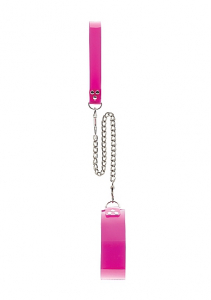 Ошейник Translucent Slave Collar with Velcro Pink SH-BAD002
