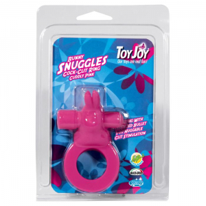 Виброкольцо на пенис со стимулятором клитора Bunny Snuggles Pink 9816TJ