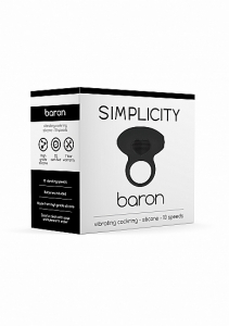Вибрирующее кольцо Baron 10 Speed Black SH-SIM048BLK
