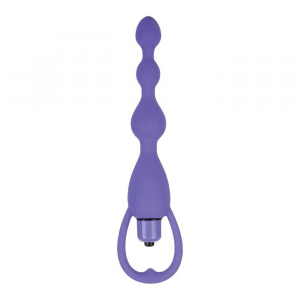 Силиконовая анальная елочка с вибрацией Pleasure Beads Purple 1329-30CDSE