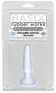 Анальная пробка Basix Rubber Beginners Clear 426720PD