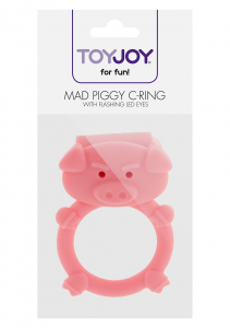 Кольцо на пенис с вибрацией MAD PIGGY C-RING PINK 10209TJ