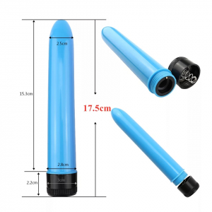 Классический силиконовый вибратор 2,8х18см, синий 47506-MM