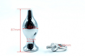 Пробка металл серебро с кольцом 8,7х3,5см 47421-1MM