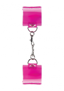 НаручникиTranslucent Handcuffs with Velcro Pink SH-BAD001