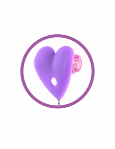 Вибростимулятор для груди FF Vibrating Heart Pasties Purple 388512PD