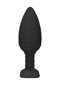 Анальный стимулятор Heating Anal Butt Plug Glow Black SH-ELE015BLK