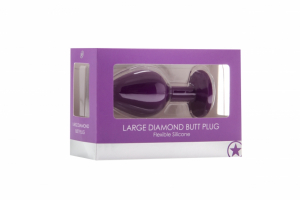 Анальная пробка OUCH! Large Diamond Butt Plug Purple SH-OU182PUR