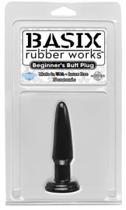 Анальная пробка Basix Rubber Beginners Black 426723PD