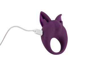 Перезаряжаемое кольцо для клиторальной стимуляции MiMi Animals Kitten Kiki Purple 7200-03lola