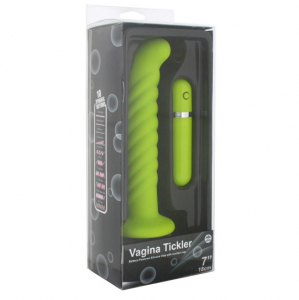 Вибратор Vagina Tickler Ribbed Green FPBD093A00