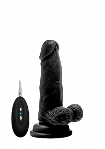 Вибратор Realistic Cock 6 With Scrotum Black SH-REA001BLK