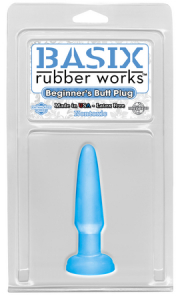 Анальная пробка Basix Rubber Beginners Blue 426714PD