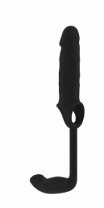 Насадка Stretchy Penis Exten and Plug - Black No.34 SH-SON034BLK