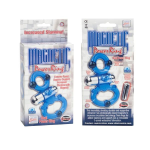 Виброкольцо с петлей под мошонку Magnetic Power Blue 1482-12BXSE
