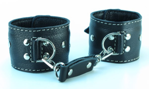 Кожаные наручники черные 51022ars