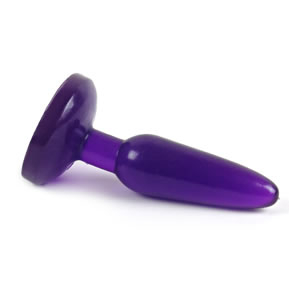 Анальная пробка с присоской 3,7 см purple BI-017001