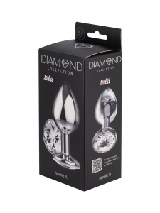 Большая анальная пробка Diamond Clear Sparkle XL 4028-02lola