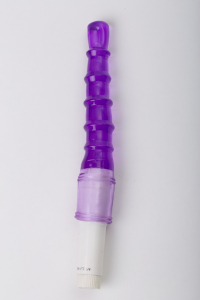 Анальный вибратор фиолетовый ребристый 47168-MM