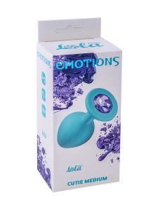 Анальная пробка Emotions Cutie Medium Turquoise light purple crystal 4012-04Lola