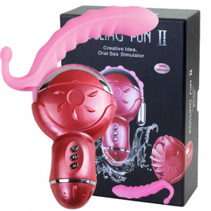 Клиторальный стимулятор с вагинальным отростком Rolling Fun BI-014100-1