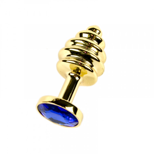 Анальная пробка Small Gold голубой SM605SGold blue