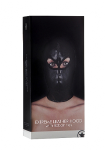 Маска Extreme Leather Hood with Ribon Ties SH-OU177BLK