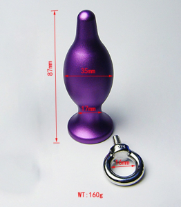 Пробка металл фиолетовая с кольцом 8,7х3,5см 47418-4MM