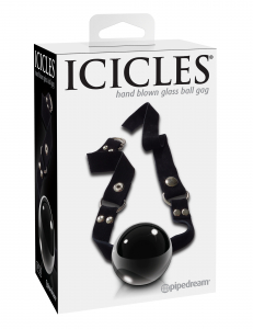 Кляп со стеклянным шариком ICICLES NO 65 Black 296523PD