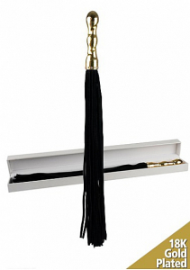Плетка Luxury Whip 18k-Gold plated Black SH-OULM003
