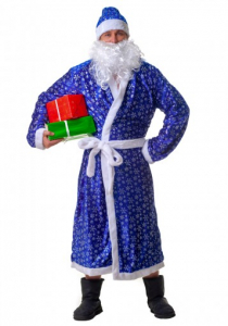 Новогодний костюм Деда Мороза синий 03417OS
