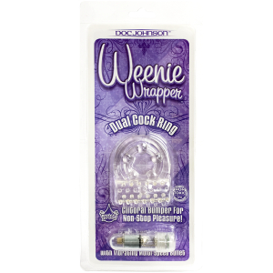 Кольцо эрекционное с вибрацией прозрачное Weenie Wrapper 0856-02CDDJ