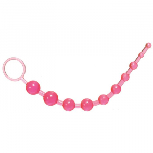 Анальная цепочка X-10 Beads Pink 1233-04CDSE