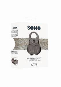 Эрекционное кольцо SONO №73 Soft Squeeze Scrotum Ring Black SH-SON073BLK