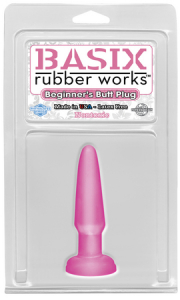 Анальная пробка Basix Rubber Beginners Pink 426711PD