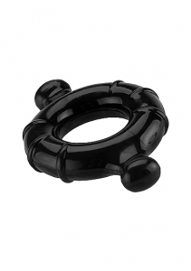 Эрекционное кольцо Gummy Ring Large Black SH-SHT374BLK