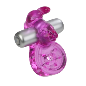 Виброкольцо со стимулятором клитора Wicked Arouser Bunny Pink 8938-14BXSE