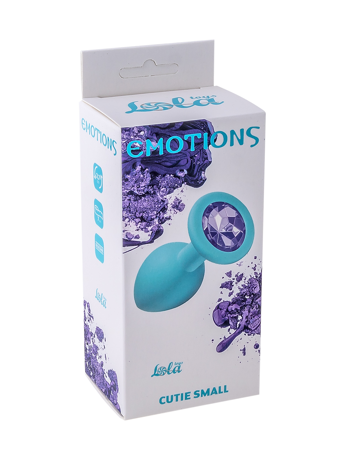 Анальная пробка Emotions Cutie Small Turquoise light purple crystal 4011-05Lola