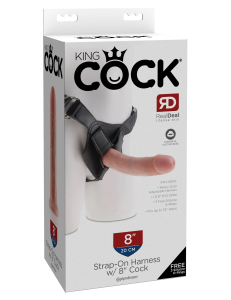 Страпон King Cock Strap on Harness with 8