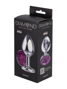 Большая анальная пробка Diamond Purple Sparkle XL 4028-01lola