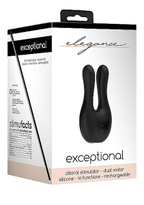 Клиторальный стимулятор Dual Motor Clitoral Stimulator Exceptional Black SH-ELE005BLK