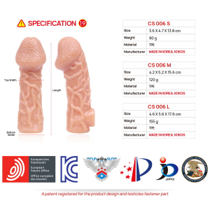 Насадка Cock Sleeve телесная TPE KOKOS CS-006-L