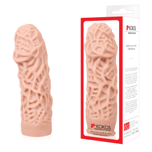 Насадка Extreme Sleeve ES.012 рельефная TPR размер M KOKOS ES-012-M