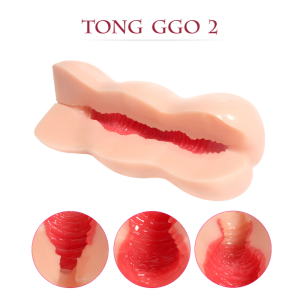 Мастурбатор TONGGGO 2 телесный TPR 10 режимов вибрации KOKOS M03-001-10V